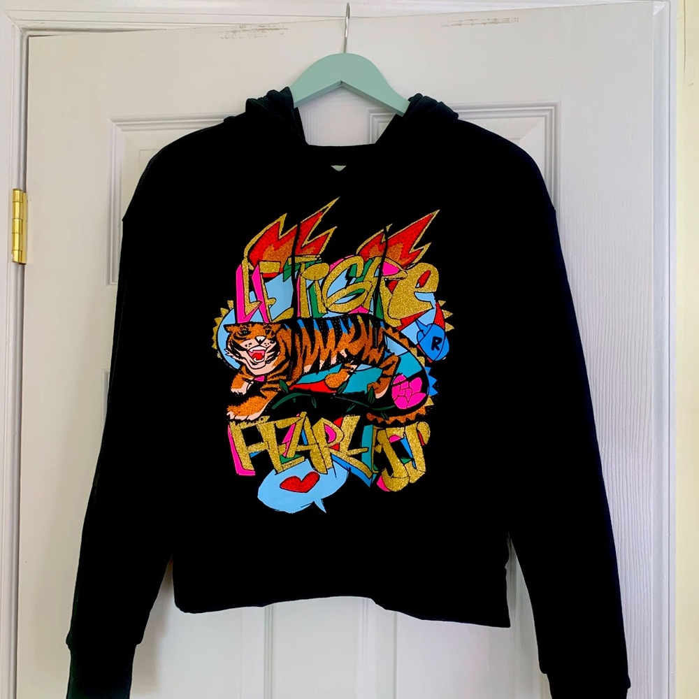 NWT women’s Le Tigre Blake Graffitti Pullover Hoodie